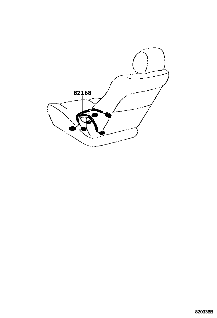Toyota CAMRY 线束和卡夹 EPC diagram — 820338B