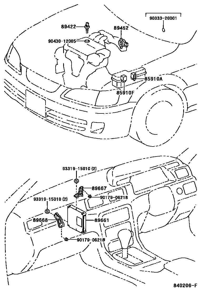 Toyota CAMRY 电子燃油喷射系统 EPC diagram — 840206F