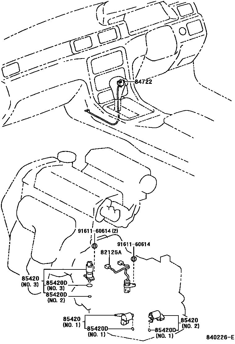 Toyota CAMRY 超速档和电子控制变速器 EPC diagram — 840226E