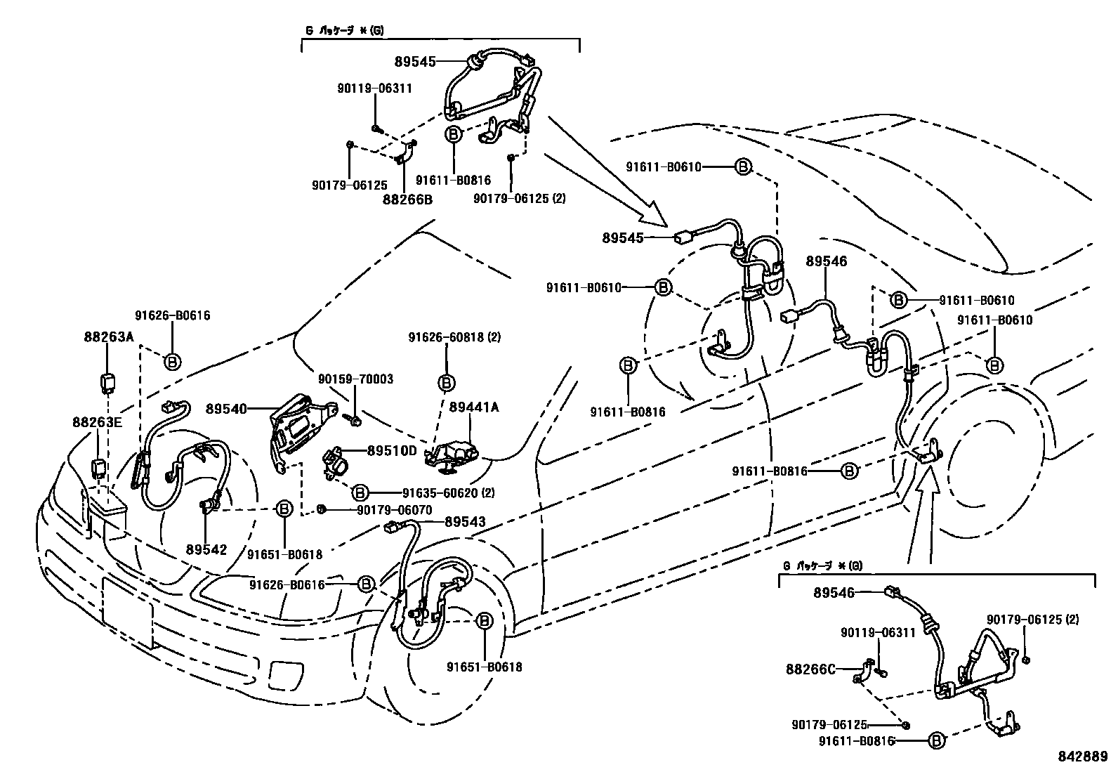 Toyota CAMRY ABS 和 VSC EPC diagram — 842889