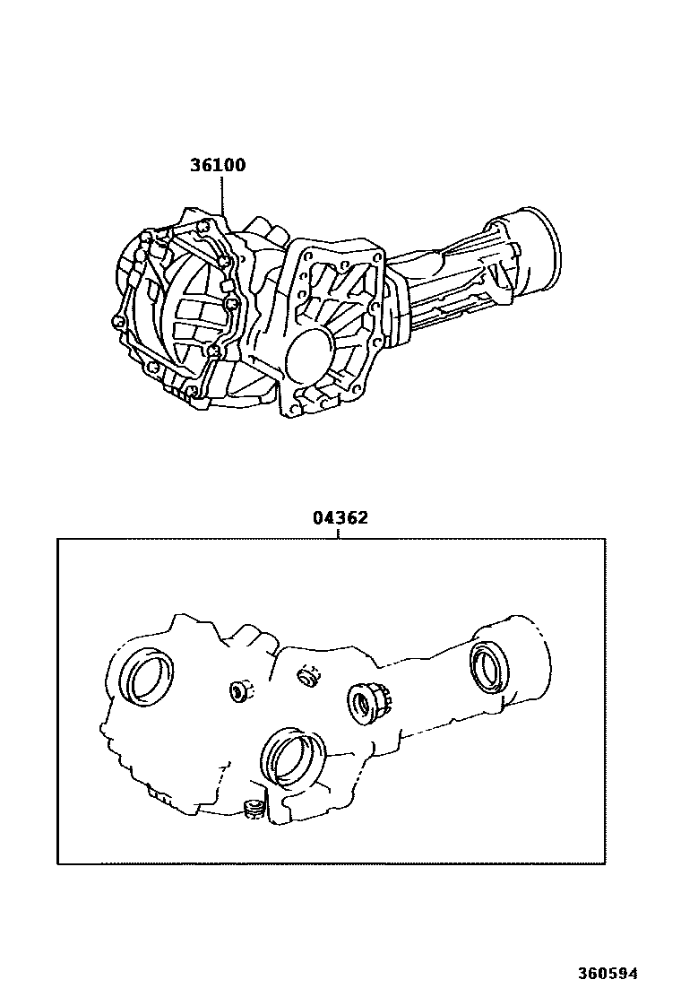 Toyota CAMRY Transfer Assembly & Gasket Kit EPC diagram — 360594
