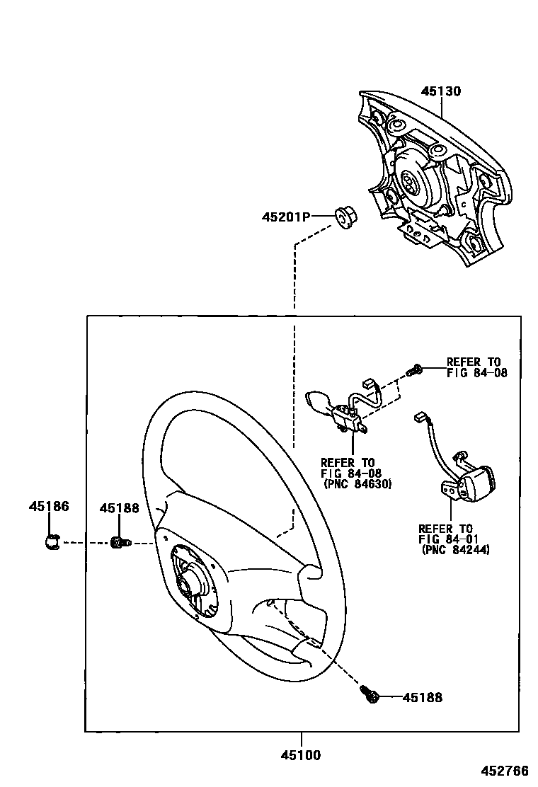 Toyota CAMRY Steering Wheel EPC diagram — 452766