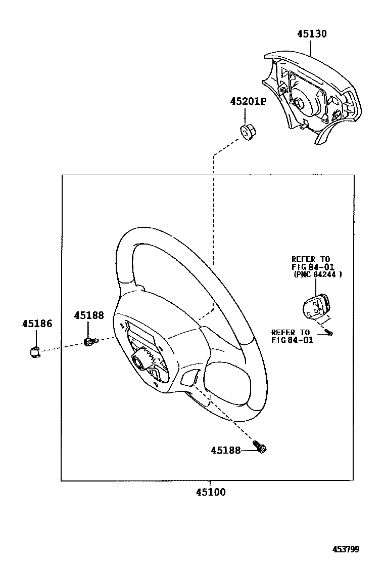 Toyota CAMRY Steering Wheel EPC diagram — 453799