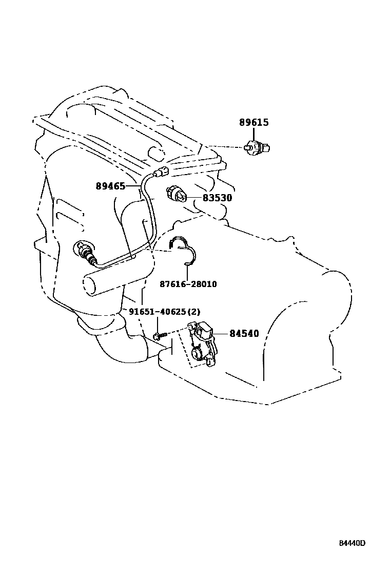 Toyota CAMRY 开关和继电器和ECU EPC diagram — 844440D