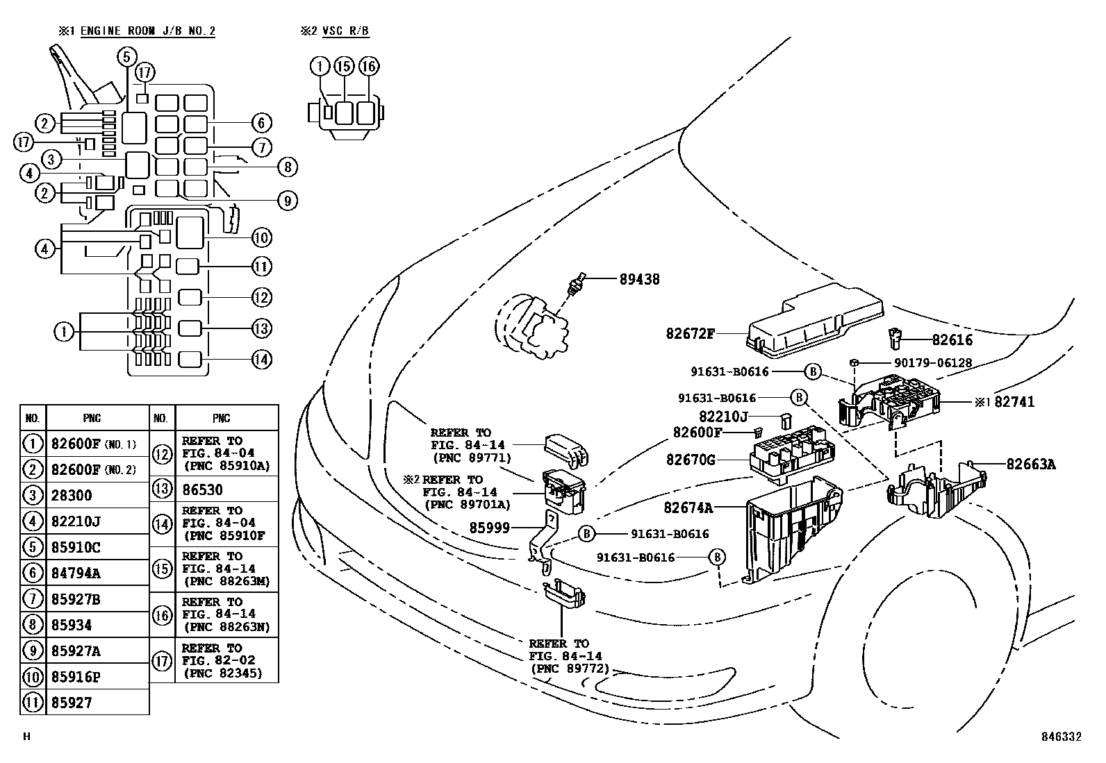 Toyota CAMRY 开关和继电器和ECU EPC diagram — 846332