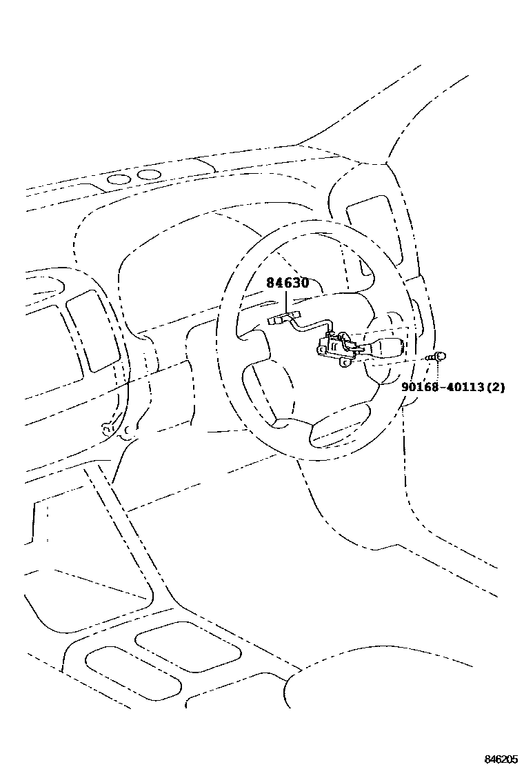 Toyota CAMRY 巡航控制(自动行驶) EPC diagram — 846205