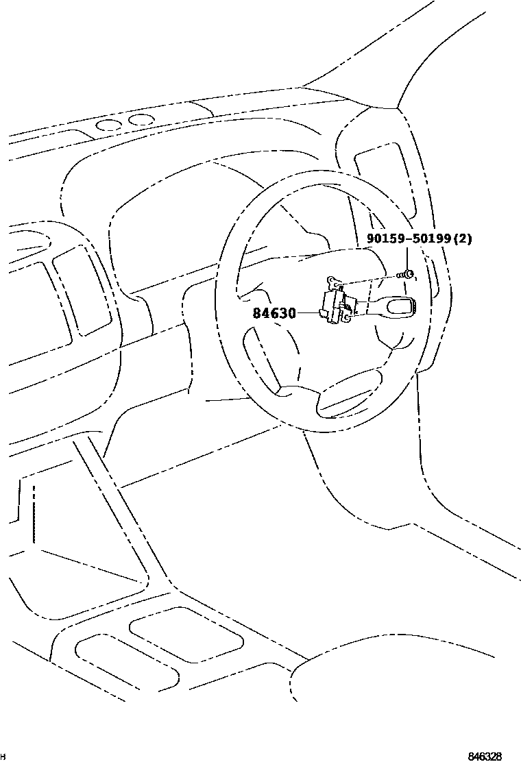 Toyota CAMRY 巡航控制(自动行驶) EPC diagram — 846328