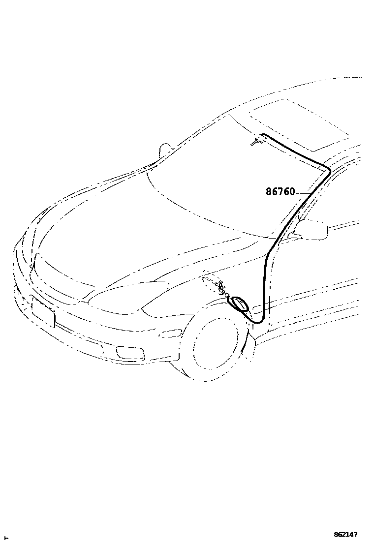 Toyota CAMRY 车载电话和呼救装置 EPC diagram — 862147