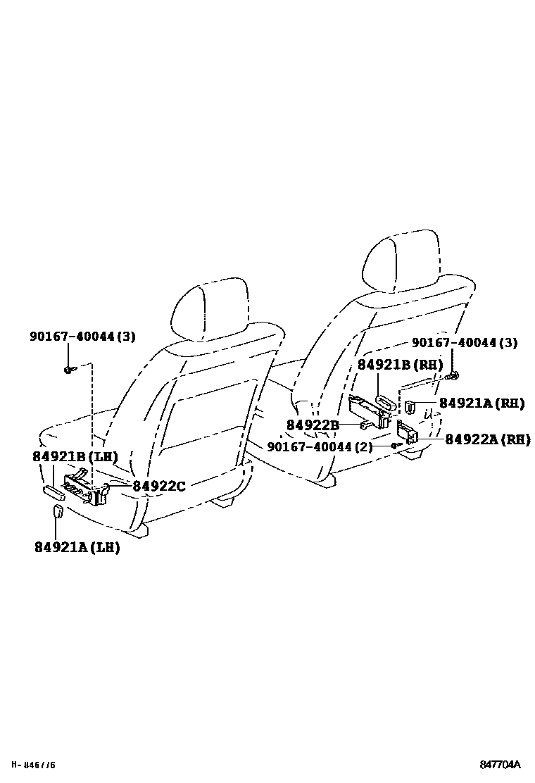 Toyota CAMRY 开关和继电器和ECU EPC diagram — 847704A