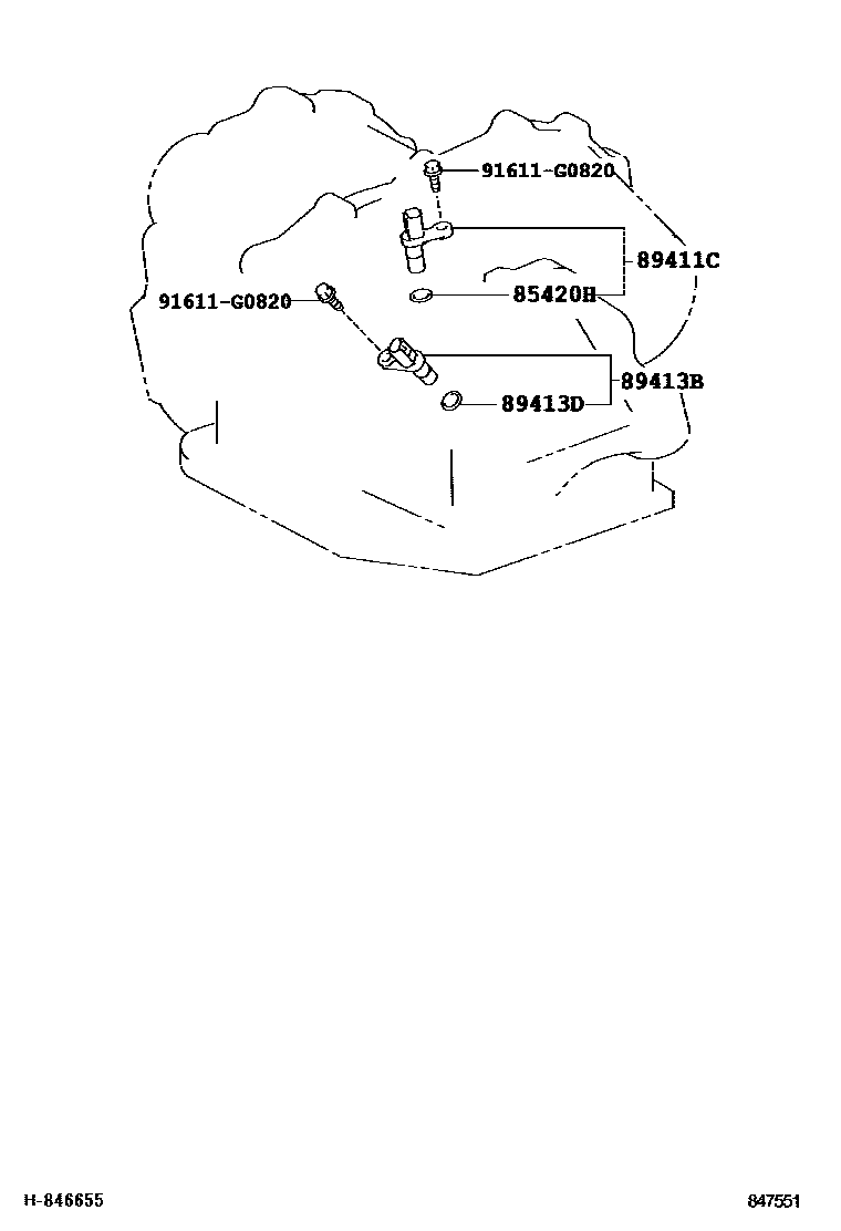 Toyota CAMRY 超速档和电子控制变速器 EPC diagram — 847551