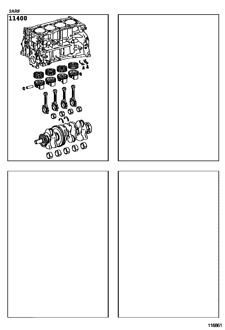 Toyota CAMRY Short Block Assembly EPC diagram — 116861