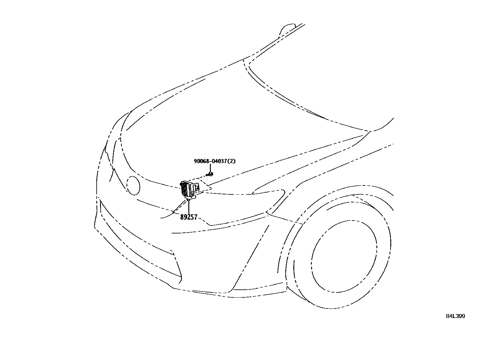 Toyota CAMRY 开关和继电器和ECU EPC diagram — 84L399
