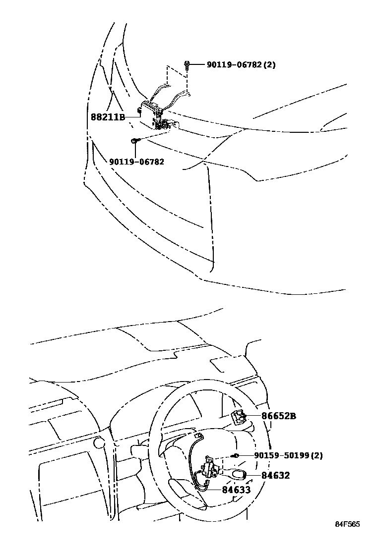 Toyota CAMRY 巡航控制(自动行驶) EPC diagram — 84F565
