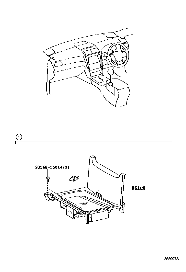 Toyota CAMRY 车载电话和呼救装置 EPC diagram — 865907A