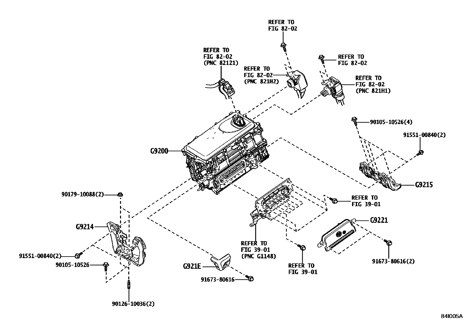 Toyota CAMRY HV逆变器 EPC diagram — 84I005A