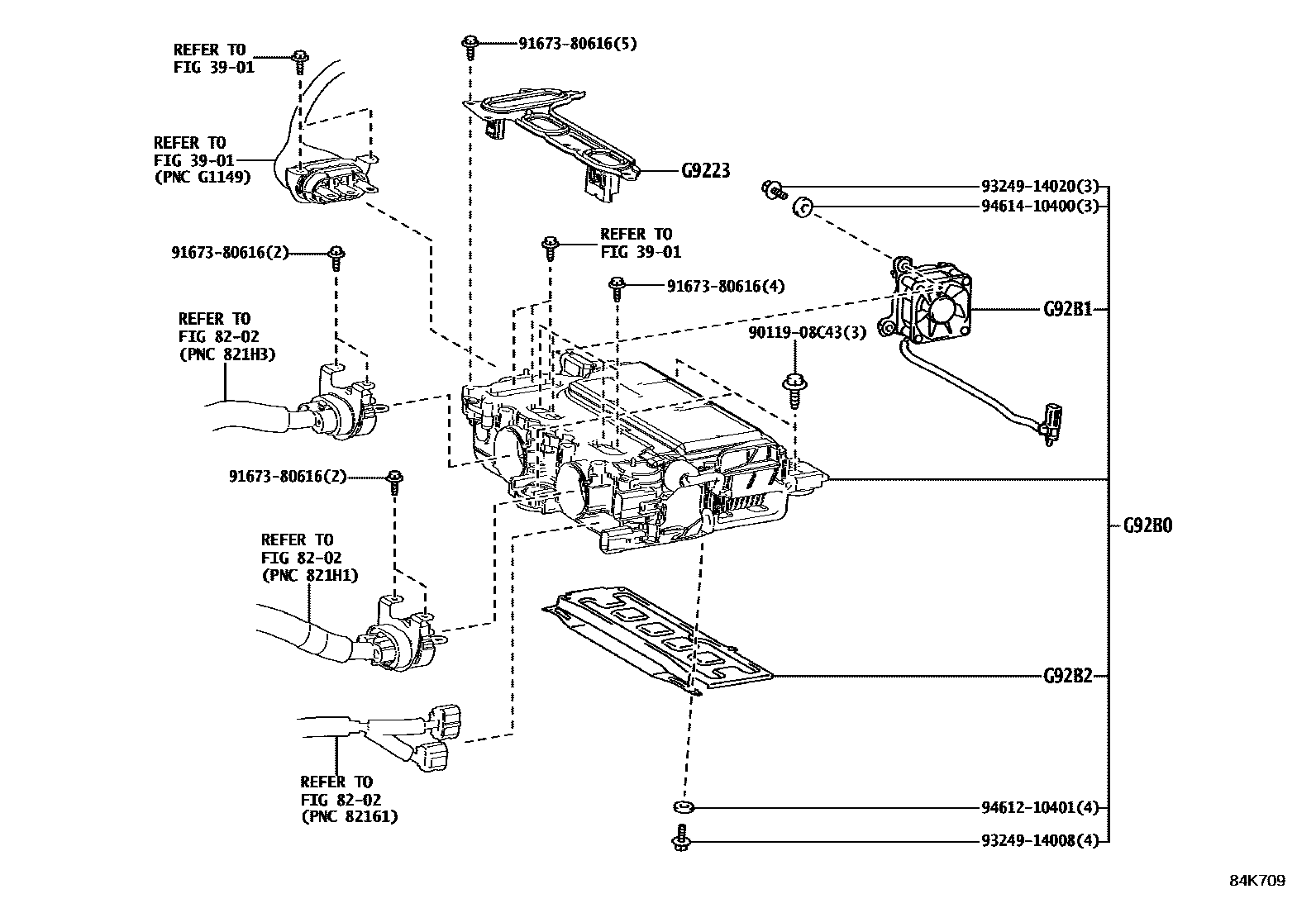 Toyota CAMRY HV逆变器 EPC diagram — 84K709