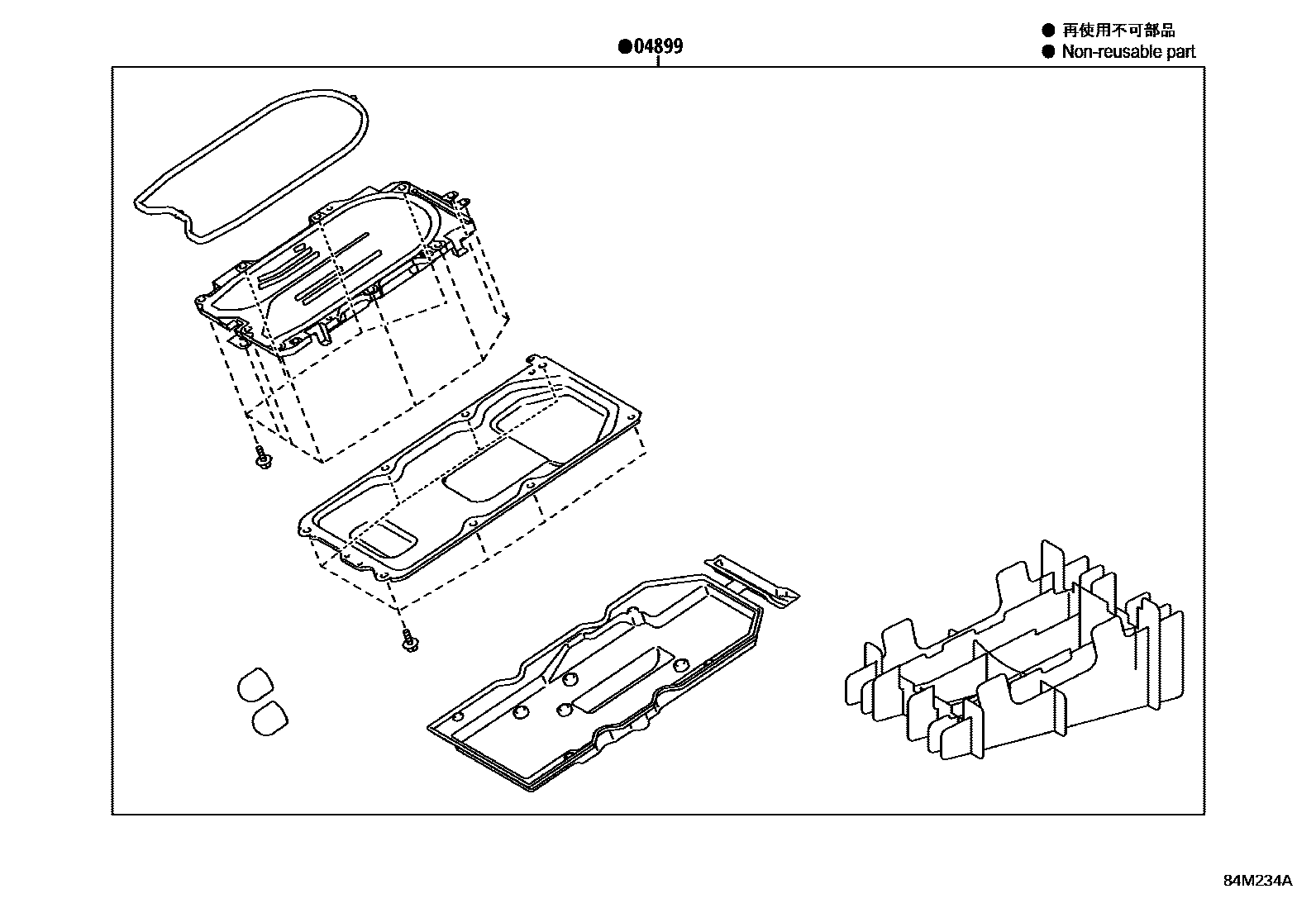 Toyota CAMRY HV逆变器 EPC diagram — 84M234A