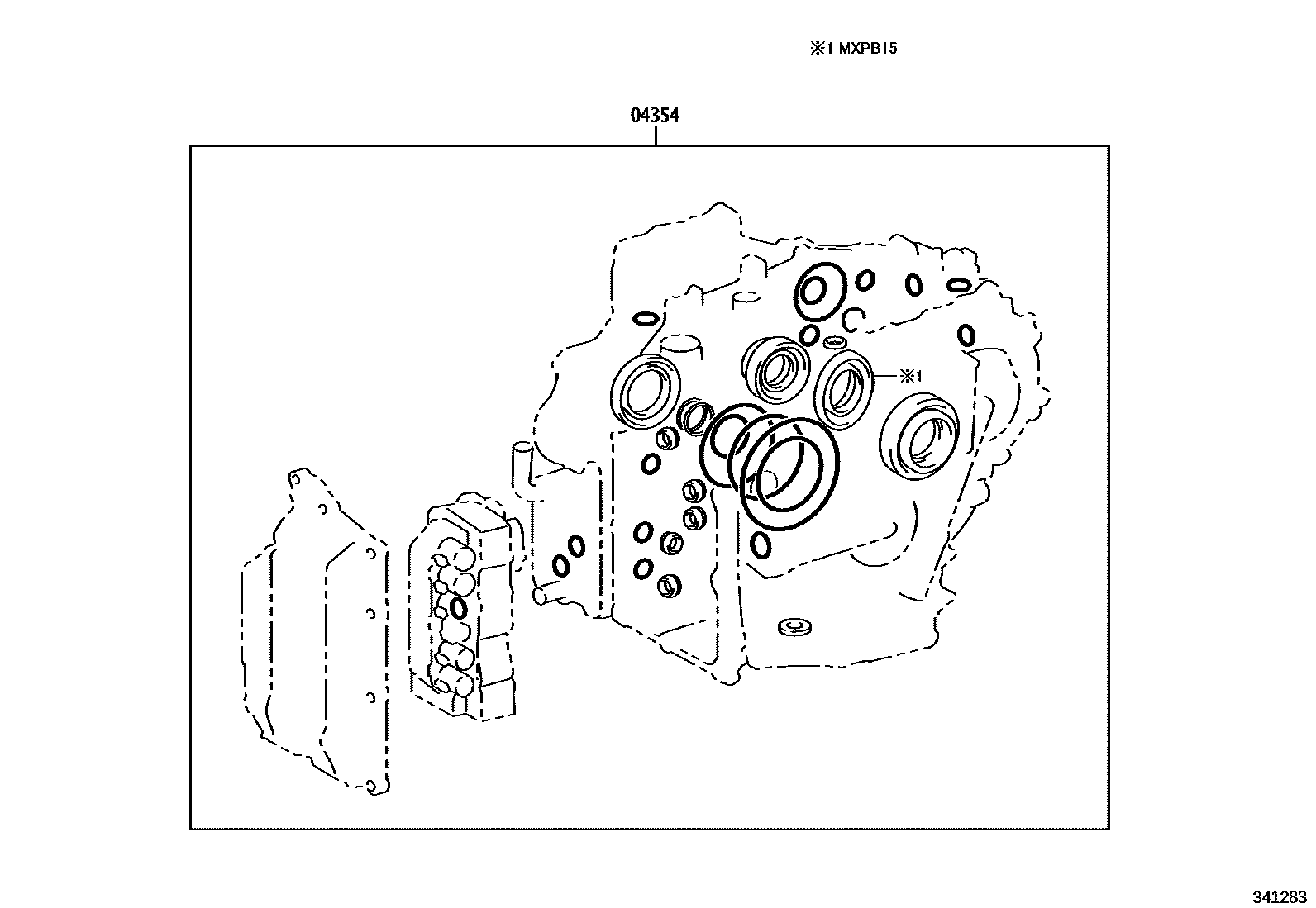 Toyota YARIS 传动桥总成(CVT) EPC diagram — 341283