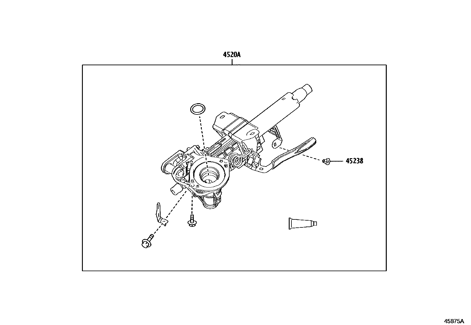 Toyota YARIS Steering Column & Shaft EPC diagram — 45875A