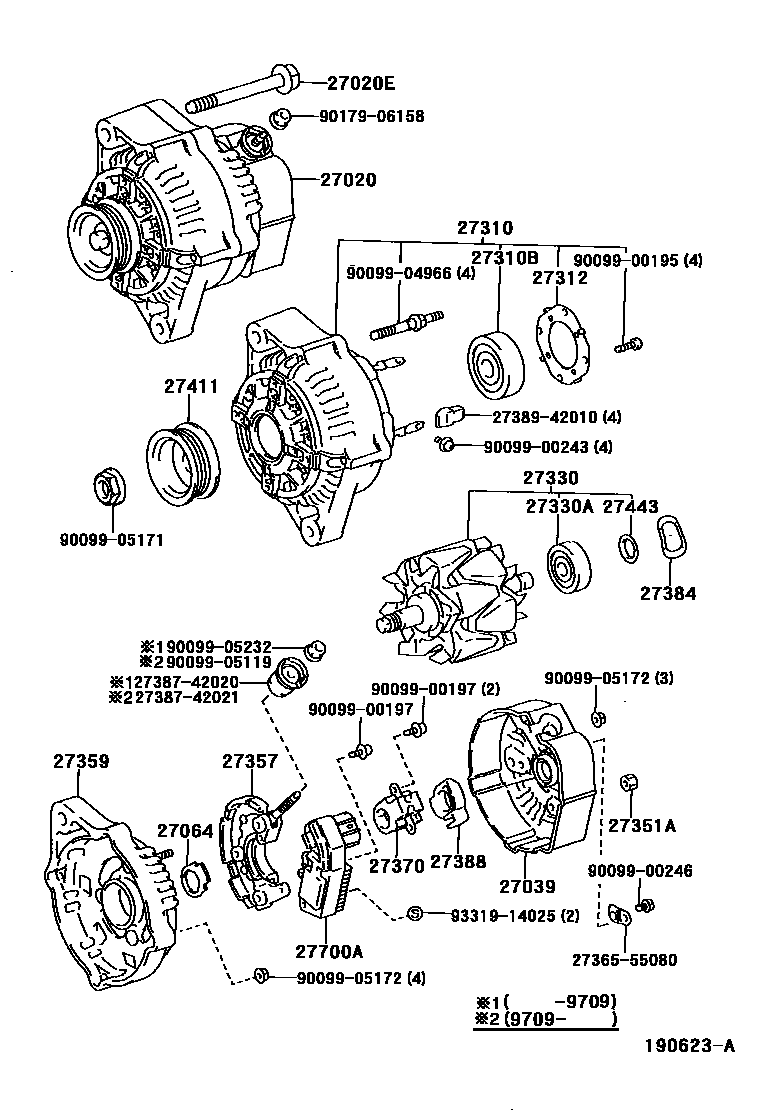 Toyota RAV4 Alternator EPC diagram — 190623A