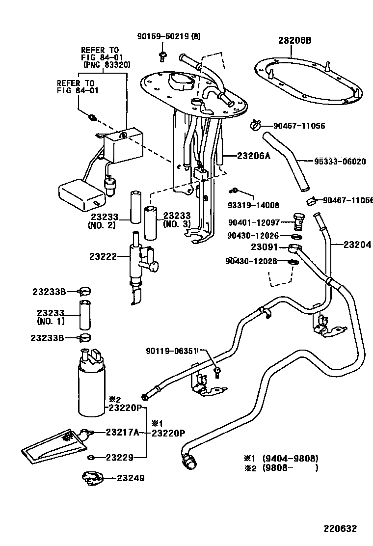 Toyota RAV4 燃油喷射系统 EPC diagram — 220632