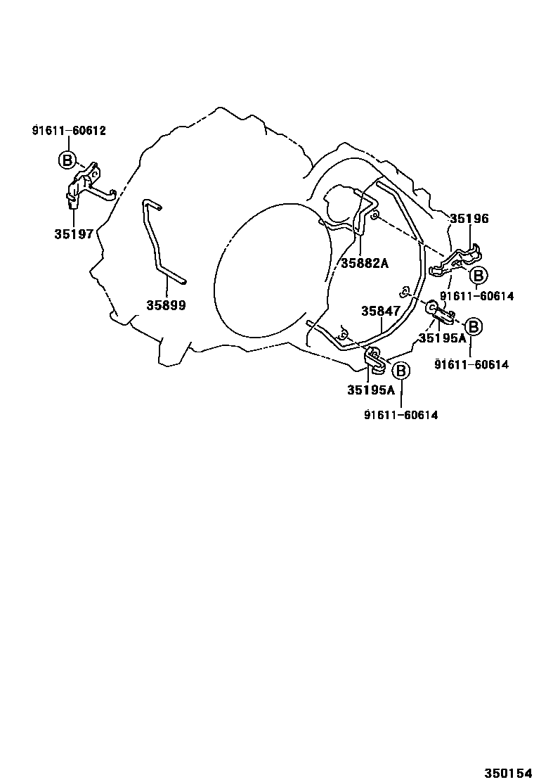 Toyota RAV4 阀体和滤油网(ATM) EPC diagram — 350154