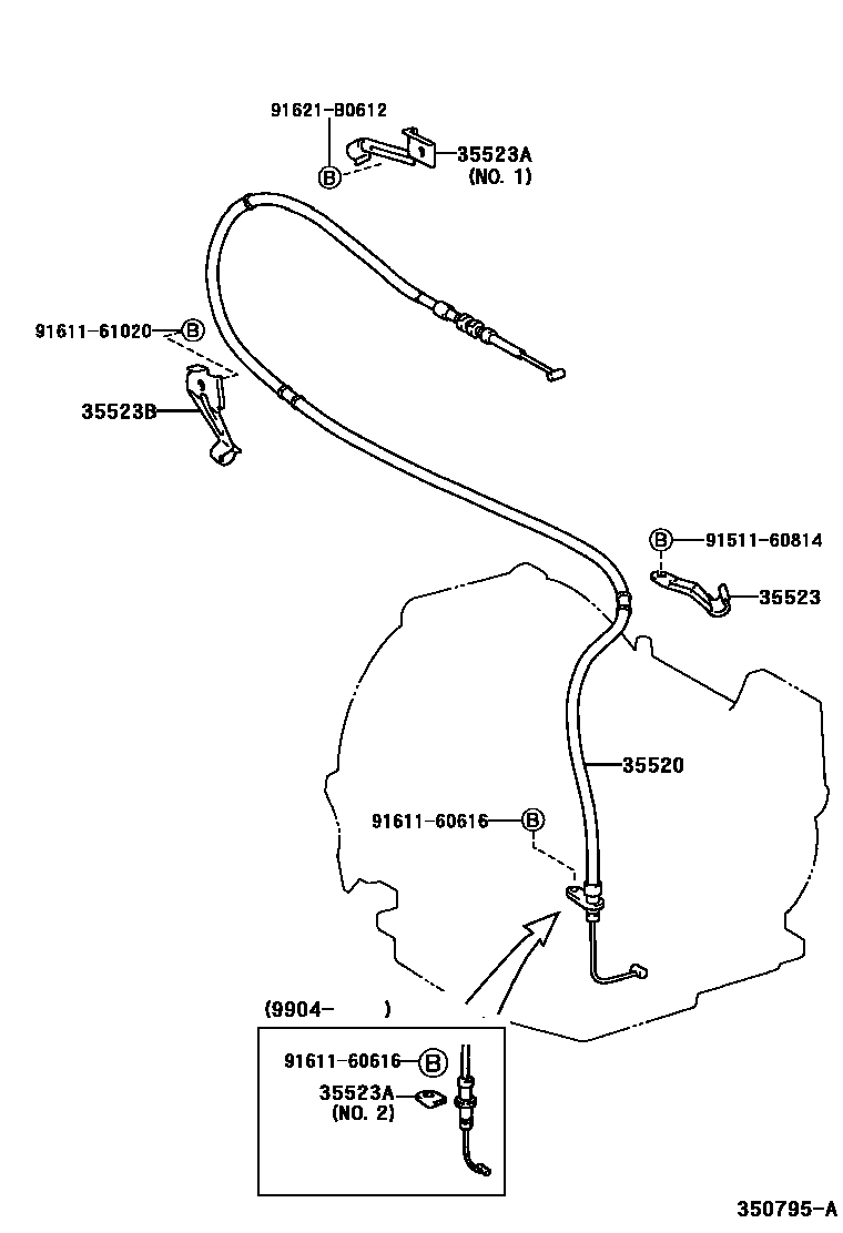 Toyota RAV4 节气阀连杆和阀杆(ATM) EPC diagram — 350795A
