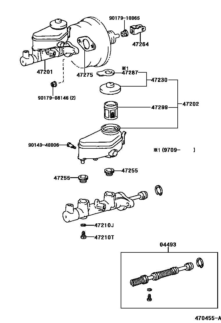 Toyota RAV4 制动总泵 EPC diagram — 470455A