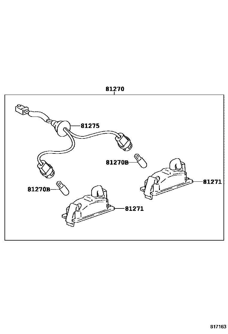 Toyota RAV4 后牌照灯 EPC diagram — 817163
