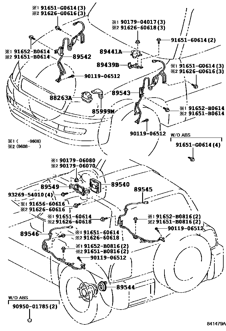 Toyota RAV4 ABS 和 VSC EPC diagram — 841479A