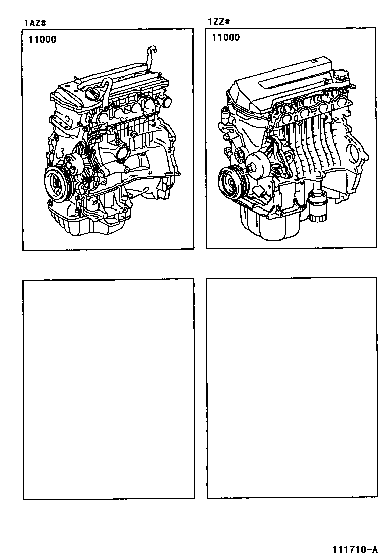 Toyota RAV4 Partial Engine Assembly EPC diagram — 111710A