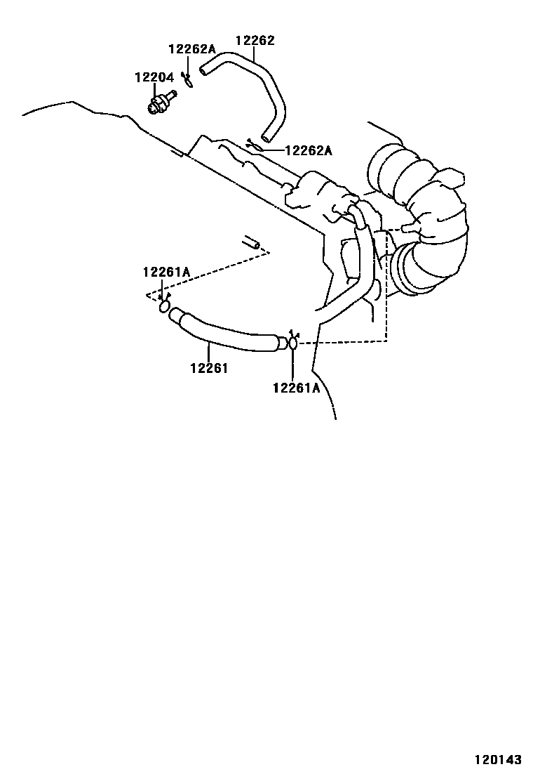 Toyota RAV4 Ventilation Hose EPC diagram — 120143