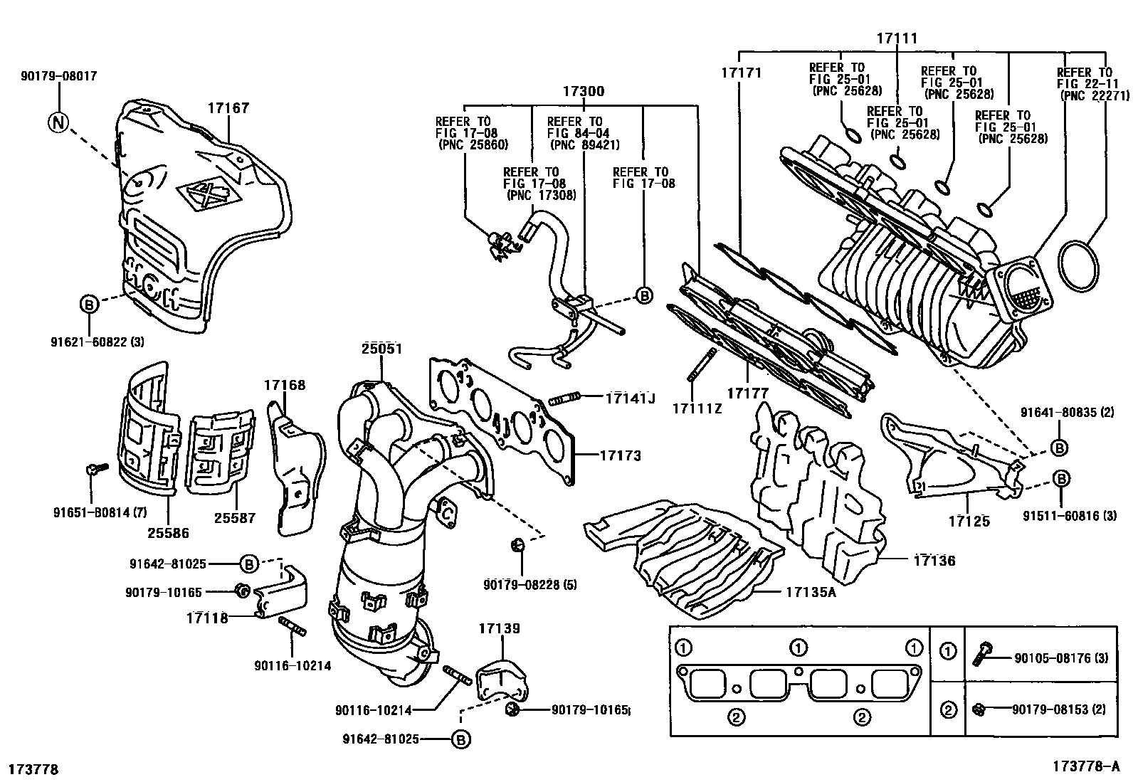 Toyota RAV4 Manifold EPC diagram — 173778A