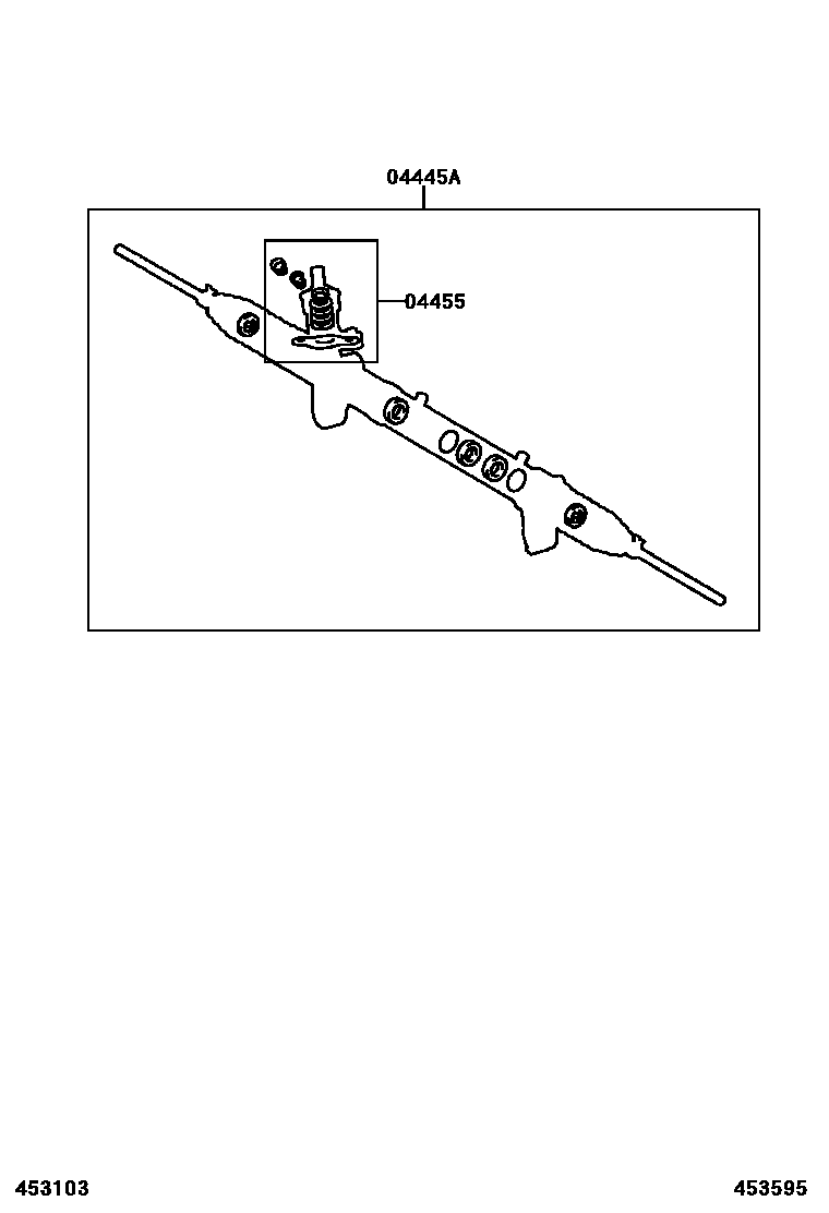 Toyota RAV4 前转向齿轮和连杆 EPC diagram — 453595