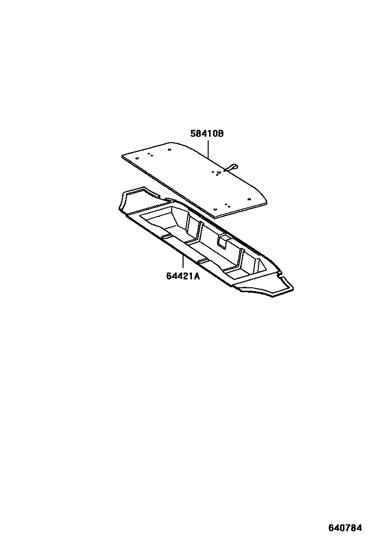 Toyota RAV4 底板和底板装饰罩 EPC diagram — 640784