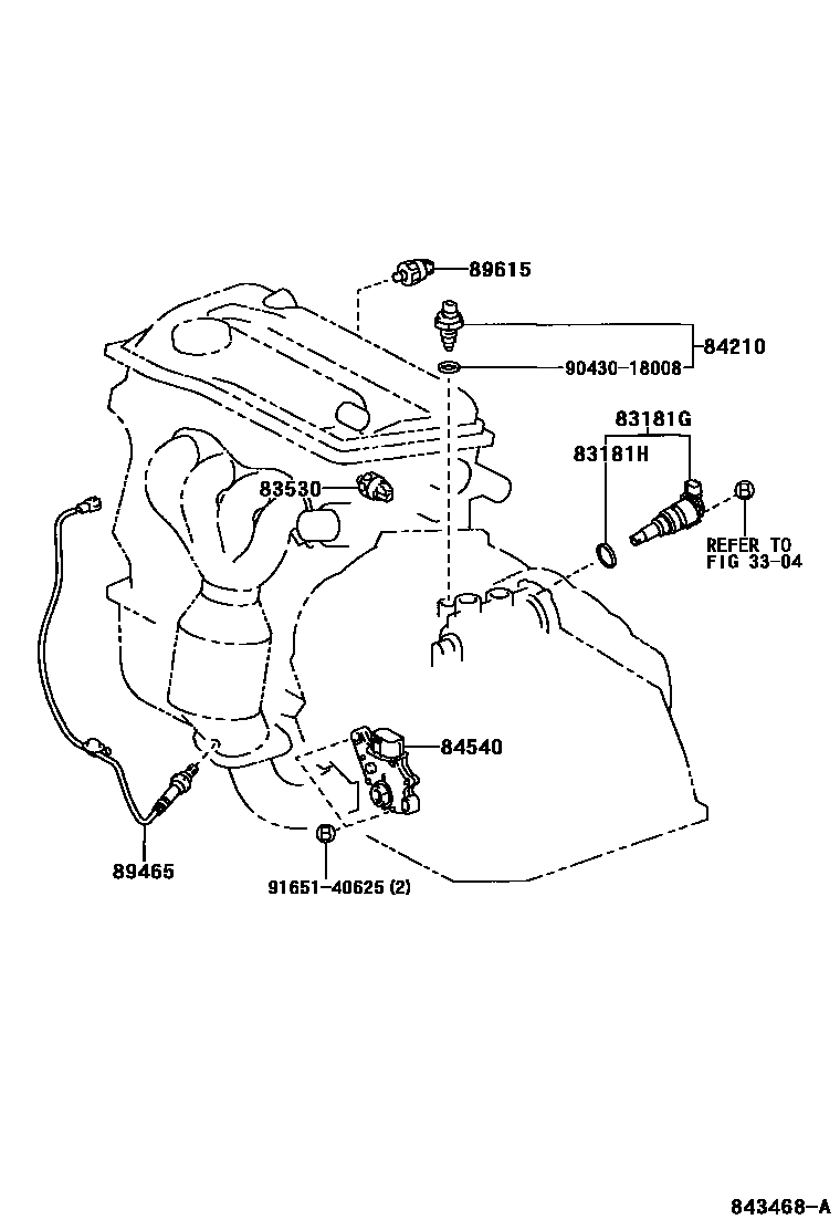 Toyota RAV4 开关和继电器和ECU EPC diagram — 843468A