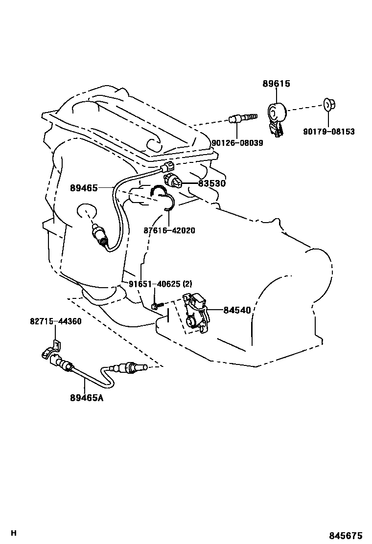 Toyota RAV4 开关和继电器和ECU EPC diagram — 845675