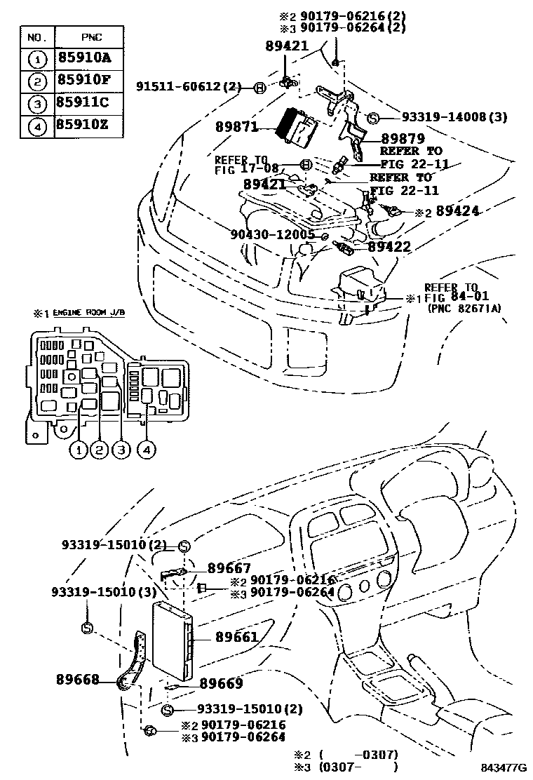 Toyota RAV4 电子燃油喷射系统 EPC diagram — 843477G