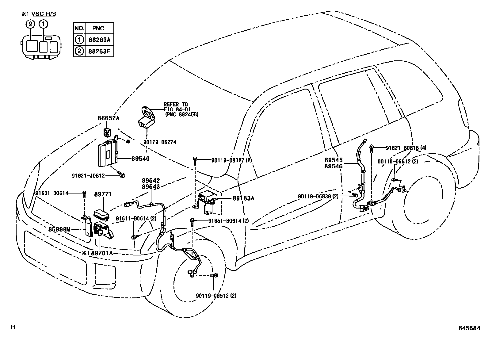 Toyota RAV4 ABS 和 VSC EPC diagram — 845684