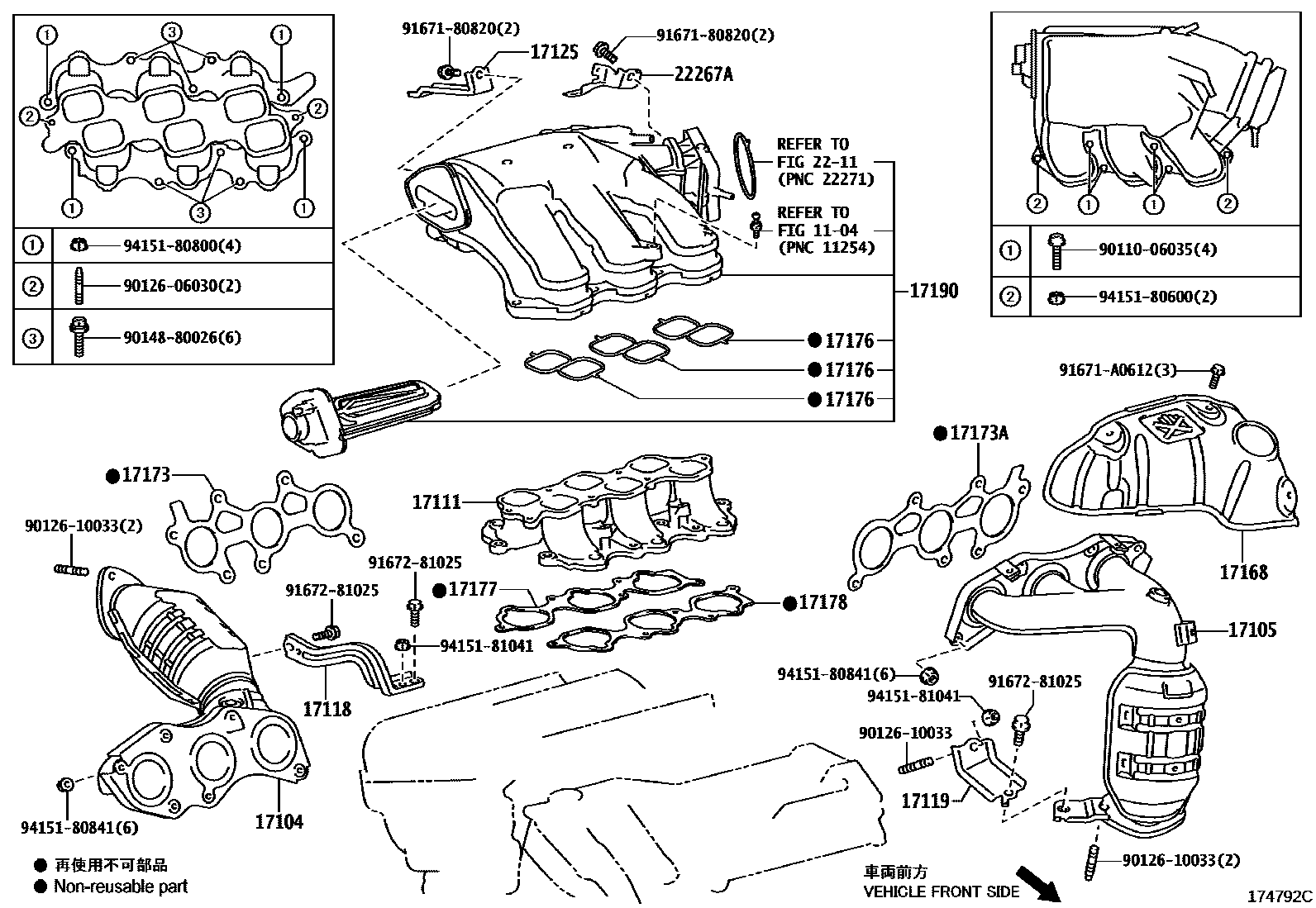 Toyota RAV4 Manifold EPC diagram — 174792C
