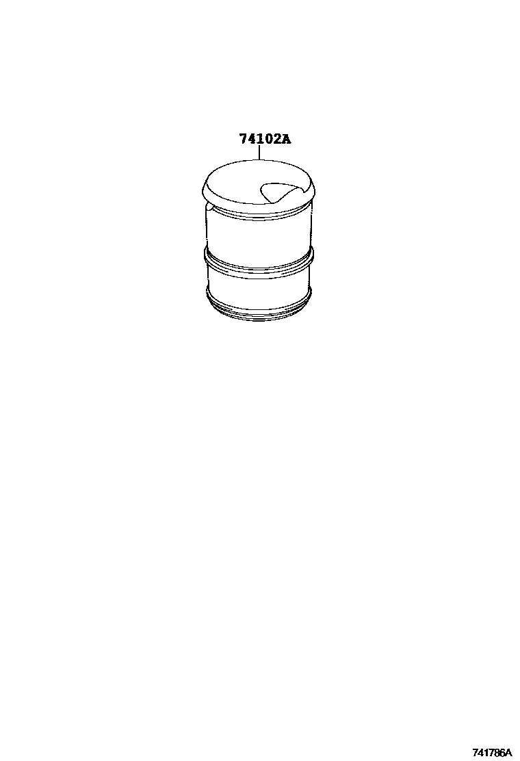 Toyota RAV4 烟灰盒 EPC diagram — 741786A