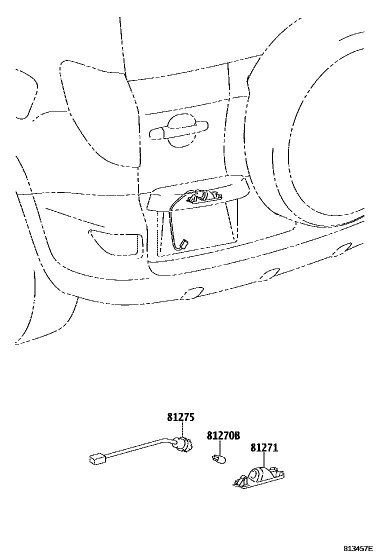 Toyota RAV4 后牌照灯 EPC diagram — 813457E