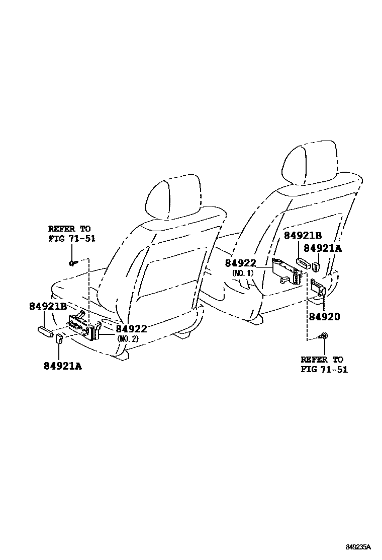 Toyota RAV4 开关和继电器和ECU EPC diagram — 849235A