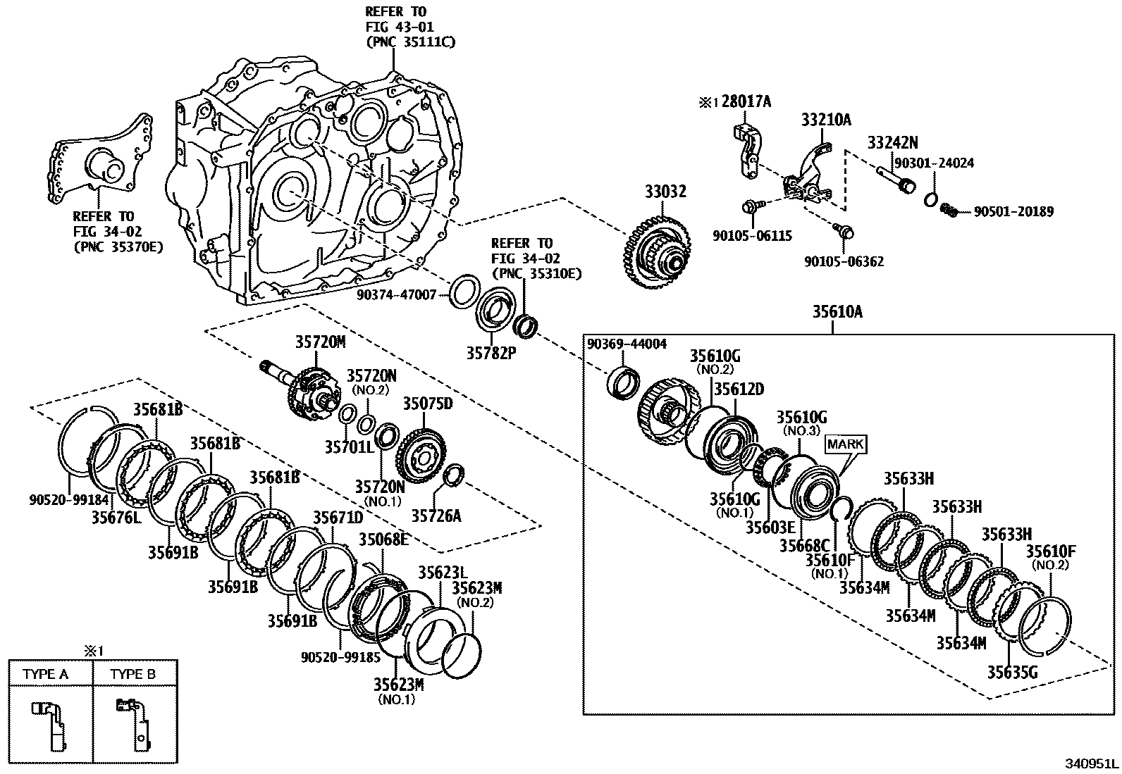 Toyota RAV4 传动桥总成(CVT) EPC diagram — 340951L