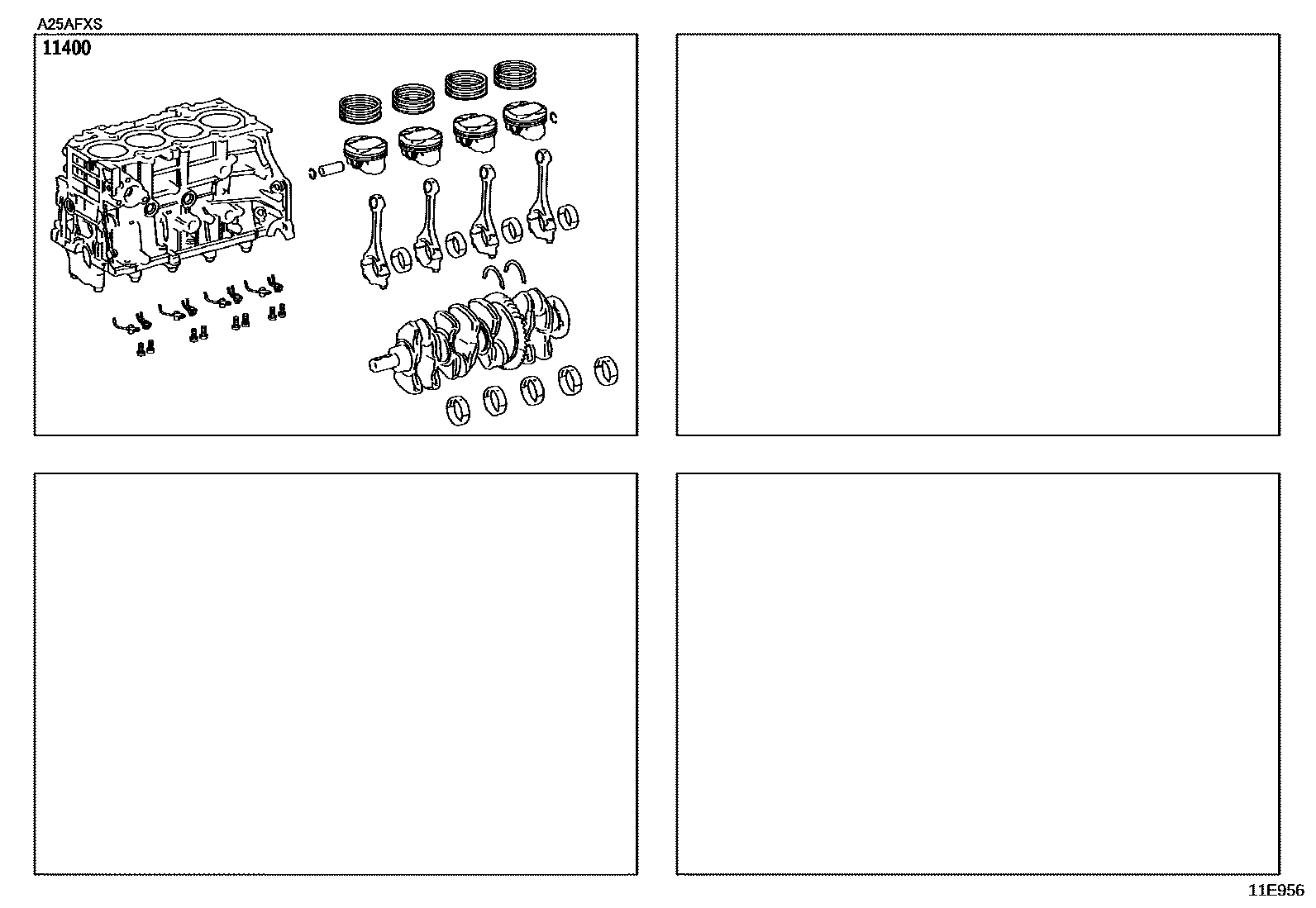 Toyota RAV4 Short Block Assembly EPC diagram — 11E956