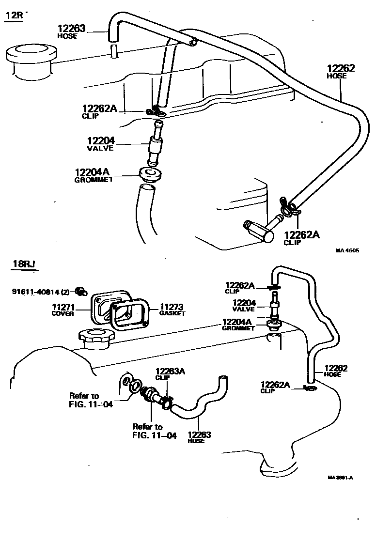 Toyota HILUX Ventilation Hose EPC diagram — AS0198A