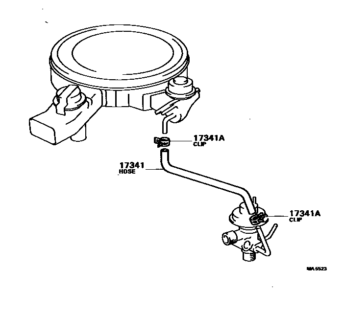 Toyota HILUX 歧管喷气系统 EPC diagram — MA5523