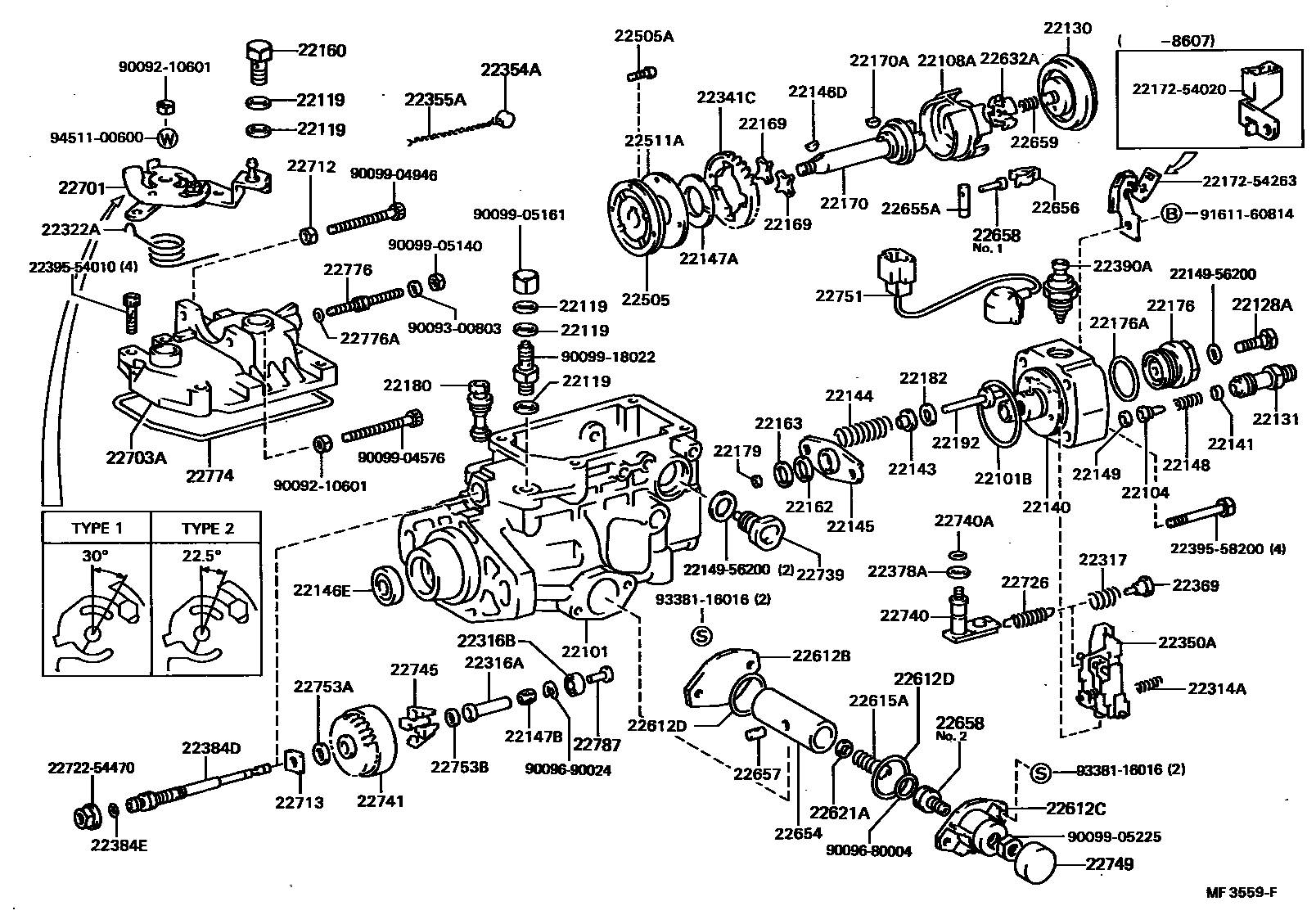 Toyota HILUX 喷油泵体 EPC diagram — MF3559F