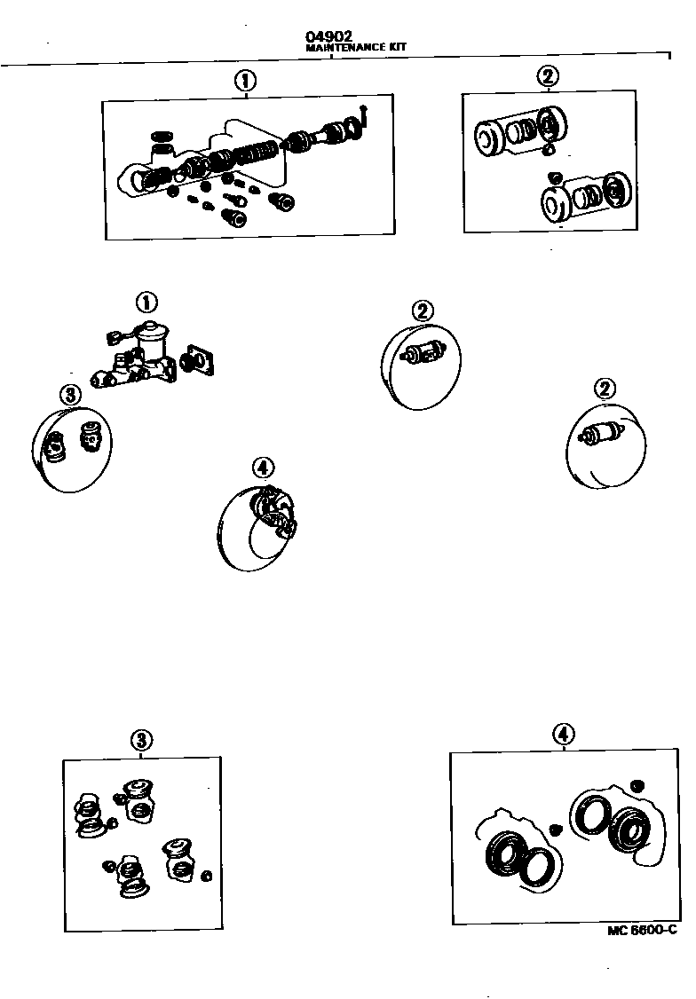 Toyota HILUX 制动器保养组件 EPC diagram — MC6600C