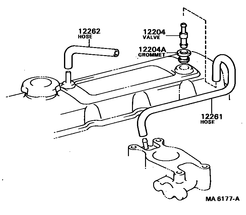 Toyota HILUX Ventilation Hose EPC diagram — MA6177A
